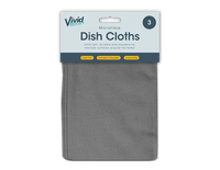 Microfibre Colour Dish Cloths 3pack   (5056170385909)