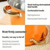 12pcs Stainless Steel Cookware Set Non Stick -Orange