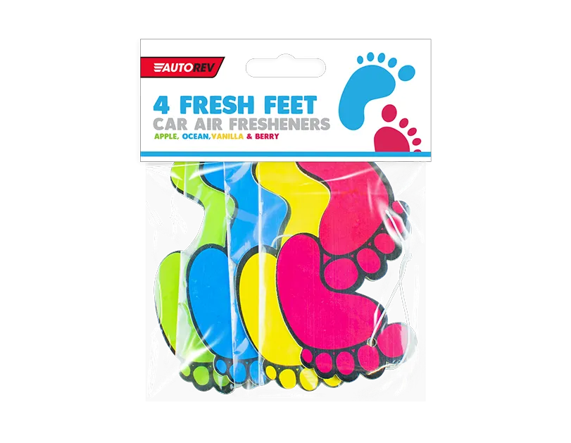 Fresh Feet Car Air Fresheners 4pack   (5056170305242)