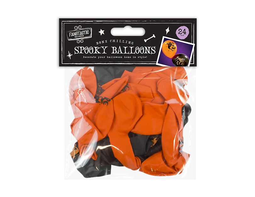 Halloween Balloons - 24 Pack   (5056170308830)