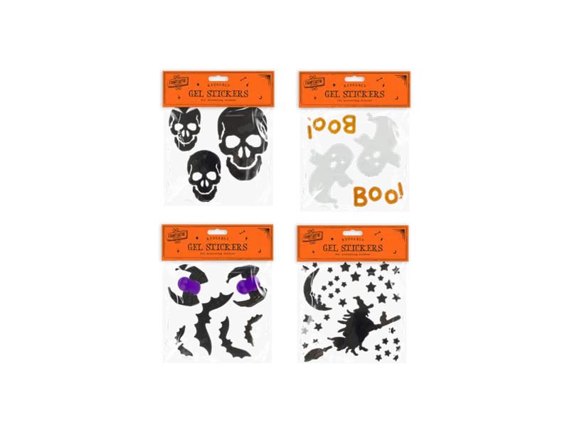 Assorted Halloween Gel Window Stickers   (5056170308939)