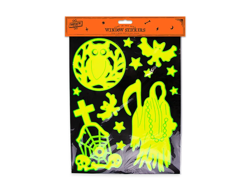 Glow In The Dark Halloween Window Stickers   (5056170309035)