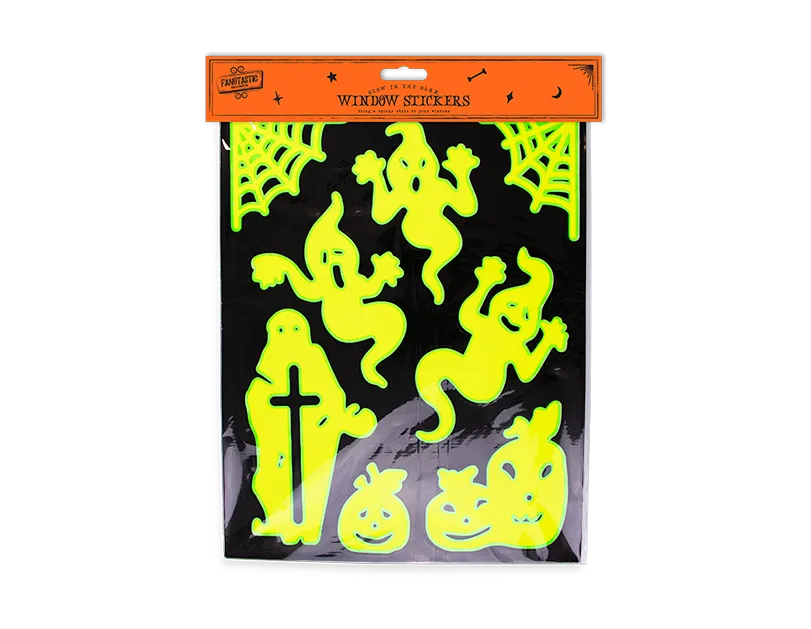 Glow In The Dark Halloween Window Stickers   (5056170309035)