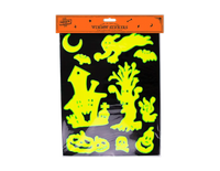 Glow In The Dark Halloween Window Stickers   (5056170309035)