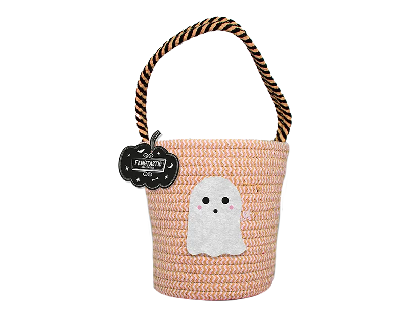 Halloween Character Woven Bucket Bag   (5063436120105)