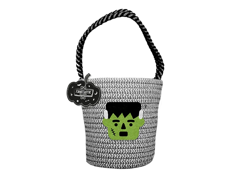 Halloween Character Woven Bucket Bag   (5063436120105)