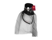 Halloween Top Hat & Veil Headband   (5056283830235)