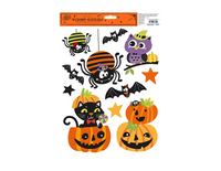 Halloween Glitter Window Stickers   (5056170338523)