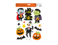 Halloween Glitter Window Stickers   (5056170338523)