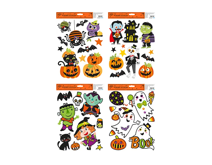 Halloween Glitter Window Stickers   (5056170338523)
