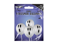 12" Ghost Streamer Balloons 10 pack   (5056170354219)