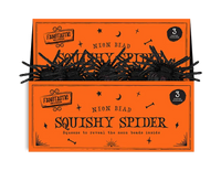 Black Neon Bead Squishy Spider CDU   (5056170354516)