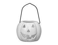 Halloween Pumpkin Tealight Holder with Handle 10cm    (5056283854941)