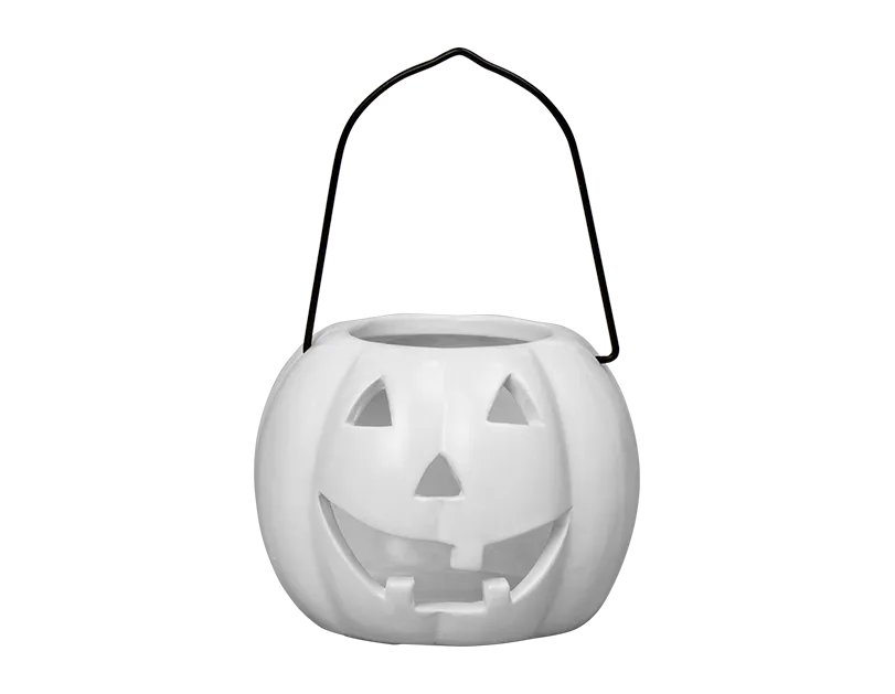 Halloween Pumpkin Tealight Holder with Handle 10cm    (5056283854941)