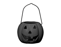 Halloween Pumpkin Tealight Holder with Handle 10cm    (5056283854941)