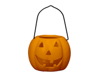 Halloween Pumpkin Tealight Holder with Handle 10cm    (5056283854941)