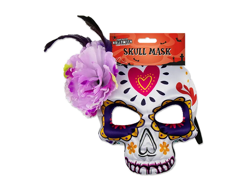 Printed Sugar Skull Mask   (5056283855146)