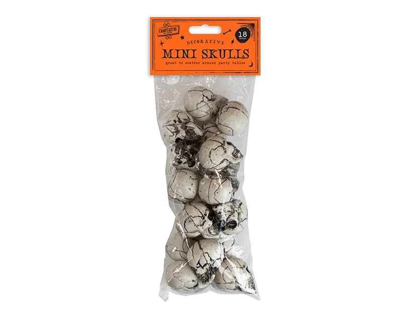 Halloween Decorative Skulls - 18 Pack   (5056283868894)