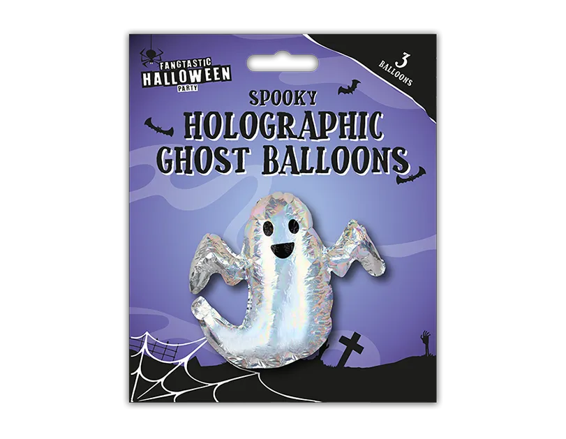 Spooky Holographic Balloons 3pk   (5056283882913)