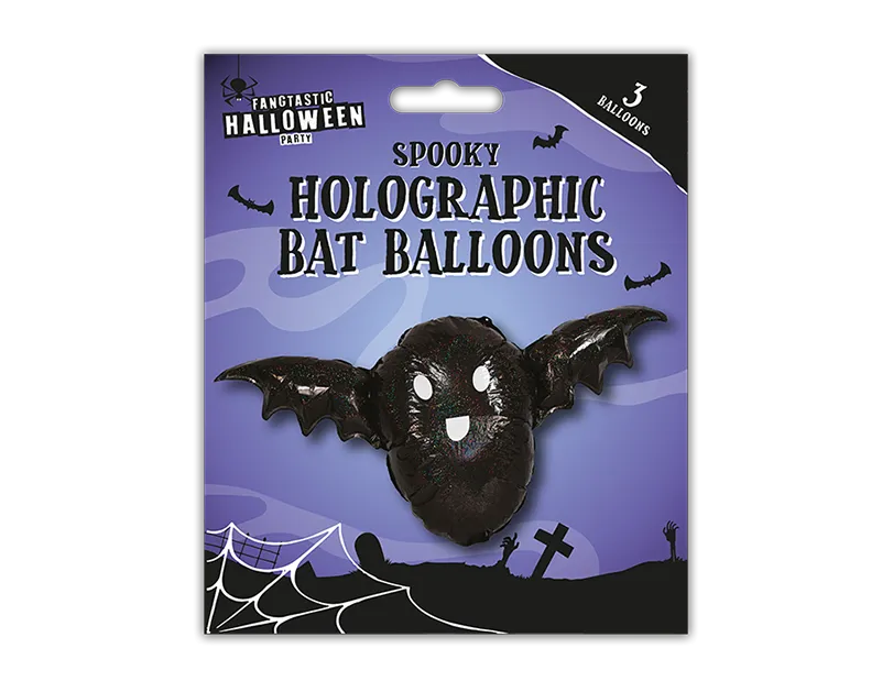 Spooky Holographic Balloons 3pk   (5056283882913)