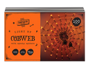 Spooky Light Up Cobweb with Spiders 78cm -100 orange LED lights  (5056283883002)