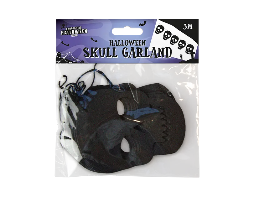 Halloween Skull Garland 3m   (5056170354271)