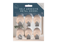 Metal Self-Adhesive Hooks 6pack   (5056170337458)