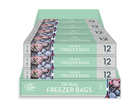 Slide Zip Freezer Bags 12 pack CDU   (5063435114358)