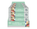 Slide Zip Food Bags 15 pack CDU   (5063435114372)