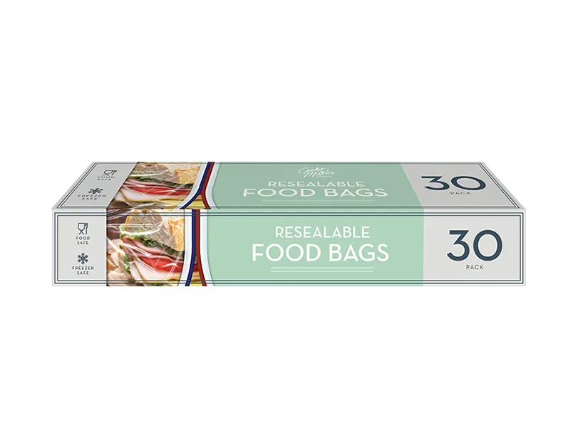 Resealable Food Bags 30 pack CDU   (5063435114389)