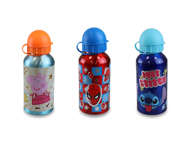LICENSED ALUMINUM BOTTLE 400ML ASSORTED  (0000000269025)