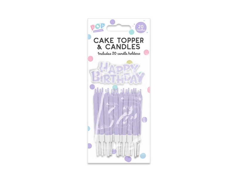Pastel Cake Topper & Candles   (5063435114167)