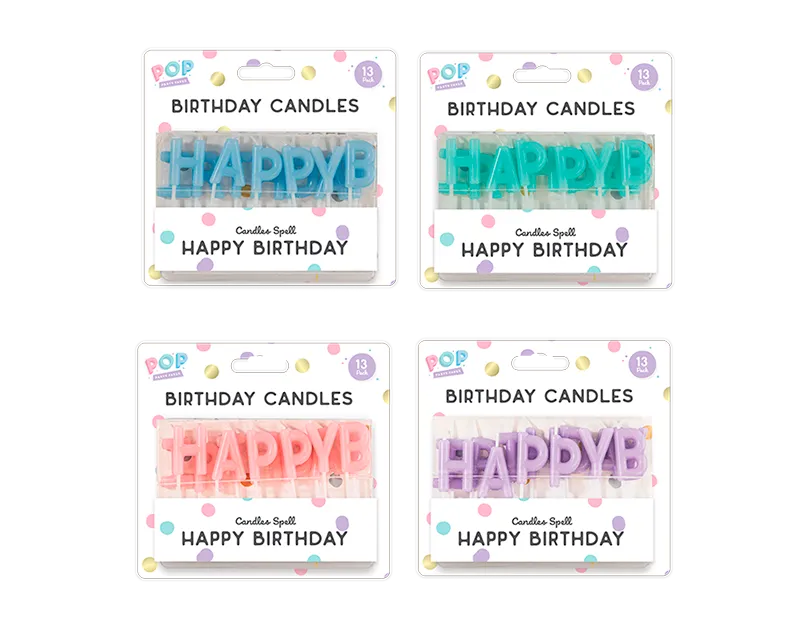 Pastel Happy Birthday Candles   (5063435114242)