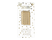 Metallic Candles Set 12 pack   (5063435115652)