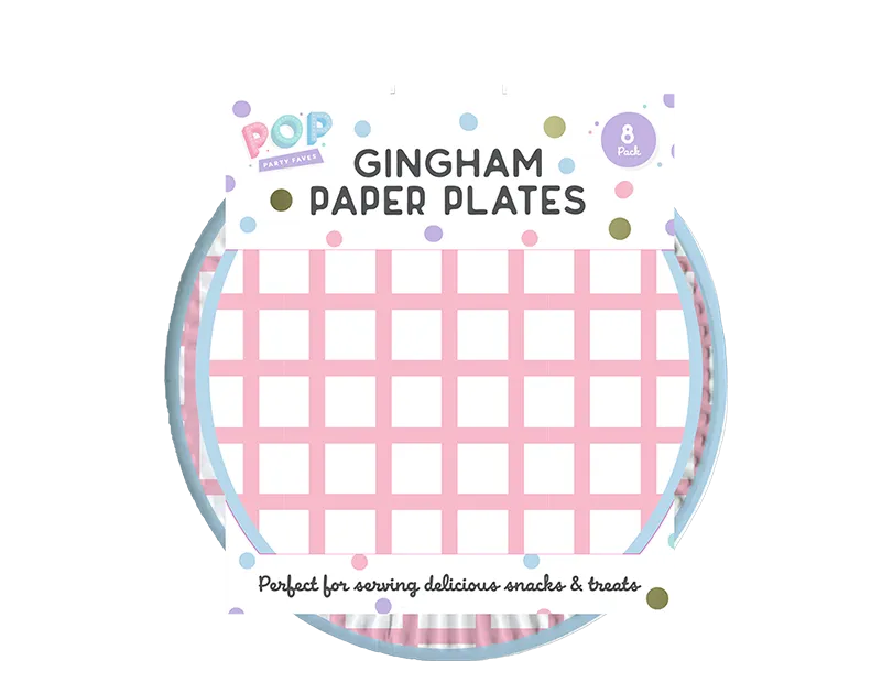 Patterned Paper Plates 8 pack   (5063435116888)