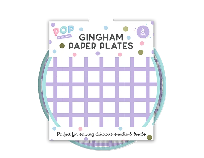 Patterned Paper Plates 8 pack   (5063435116888)