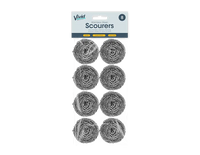 Stainless Steel Scourers - 8 Pack   (5056170369558)